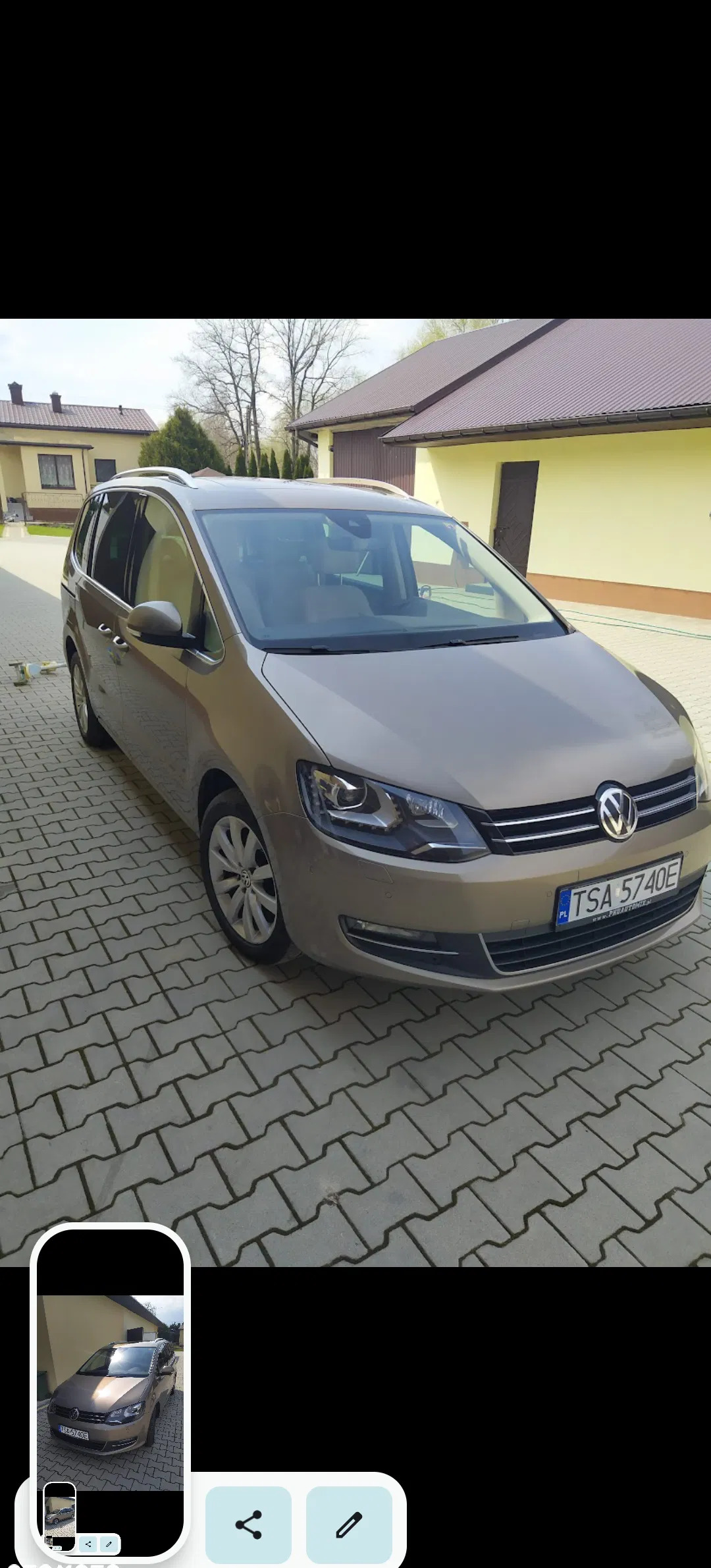 volkswagen Volkswagen Sharan cena 65900 przebieg: 233000, rok produkcji 2015 z Sandomierz